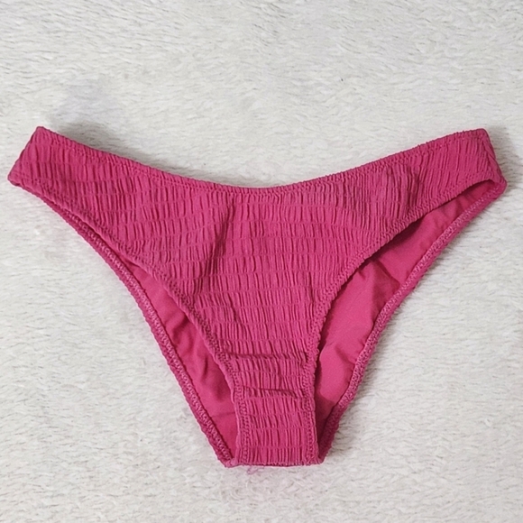 New!Montce Tori Bandeau Bikini Top Hibiscus Scrunch Set. - Picture 10 of 13